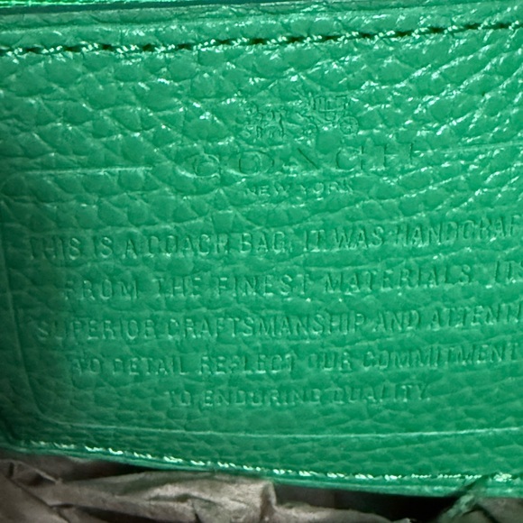Coach Vibrant Green Nolita Leather Satchel